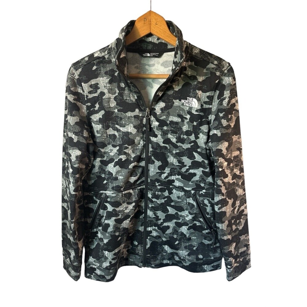 The North Face Camo jacket Light long sleeve Med Knit womens Hiking outdoors PSW